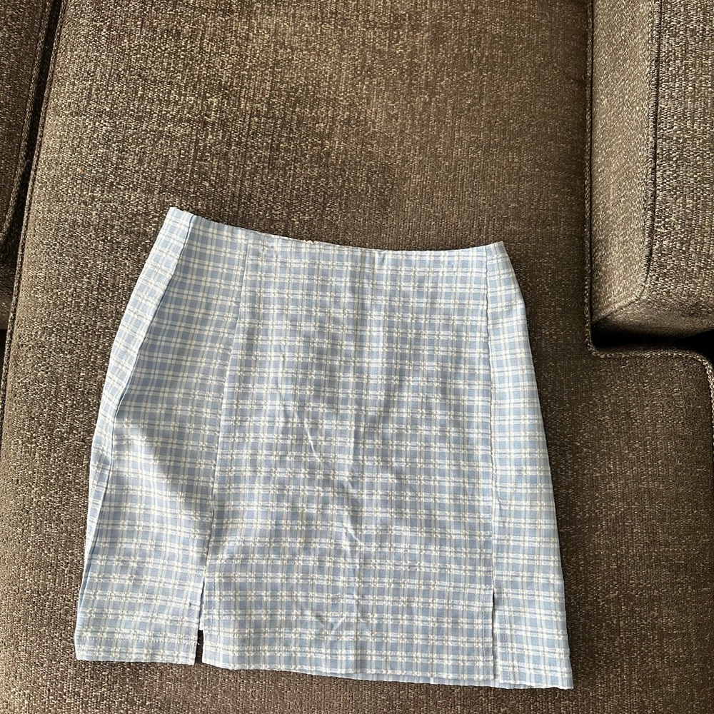 Plaid Blue Shein Skirt